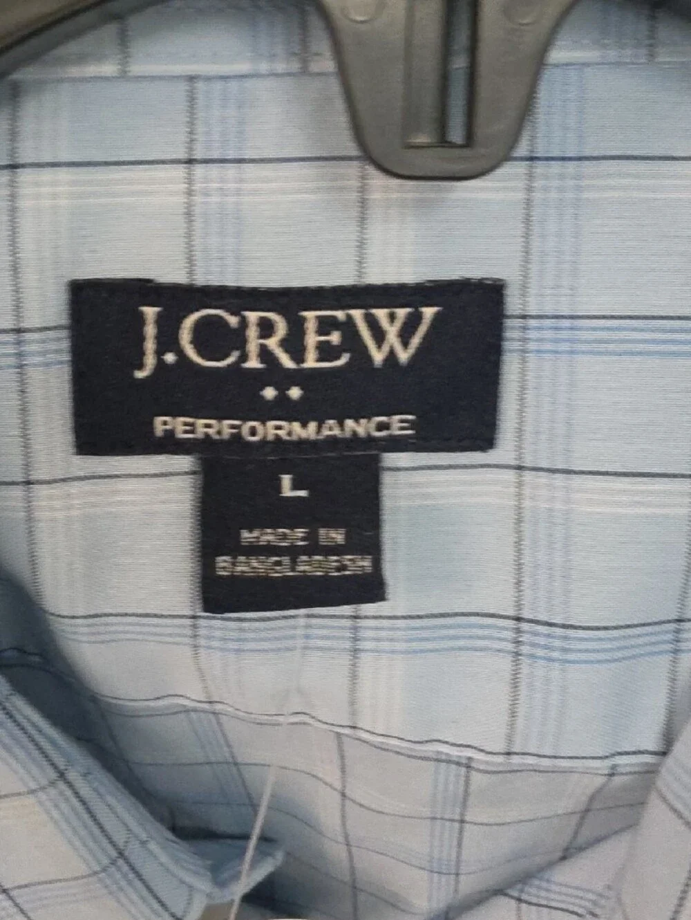 J. Crew Men's Blue Plaid Button-Down Dress Shirt